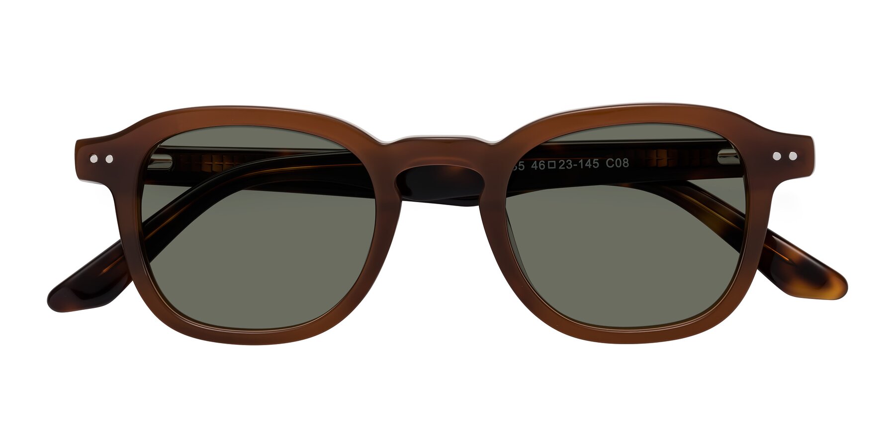 Folded Front of Nice in Brown-Tortoise with Gray Polarized Lenses