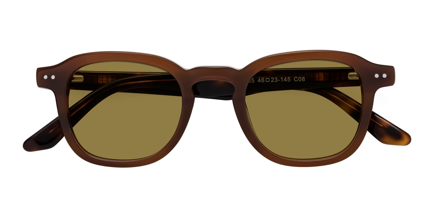 Folded Front of Nice in Brown-Tortoise with Brown Polarized Lenses