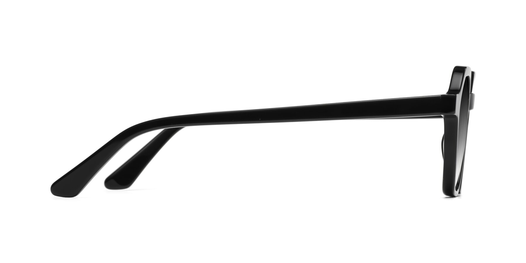 Side of Lucian in Black with Gray Gradient Lenses