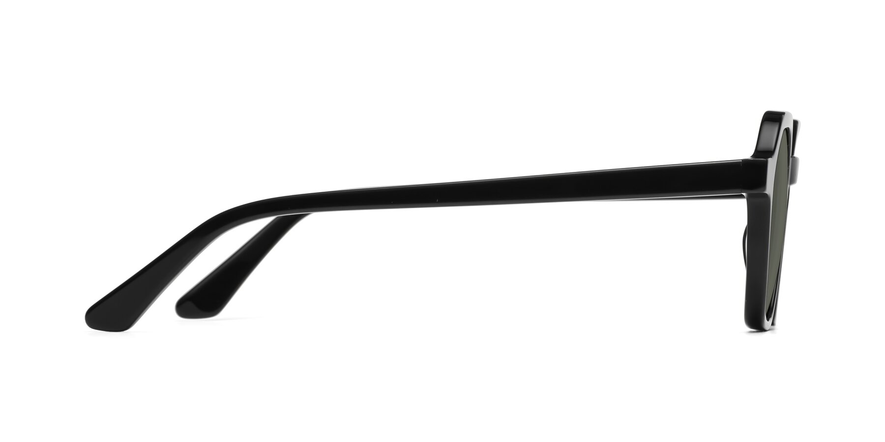 Side of Lucian in Black with Gray Polarized Lenses