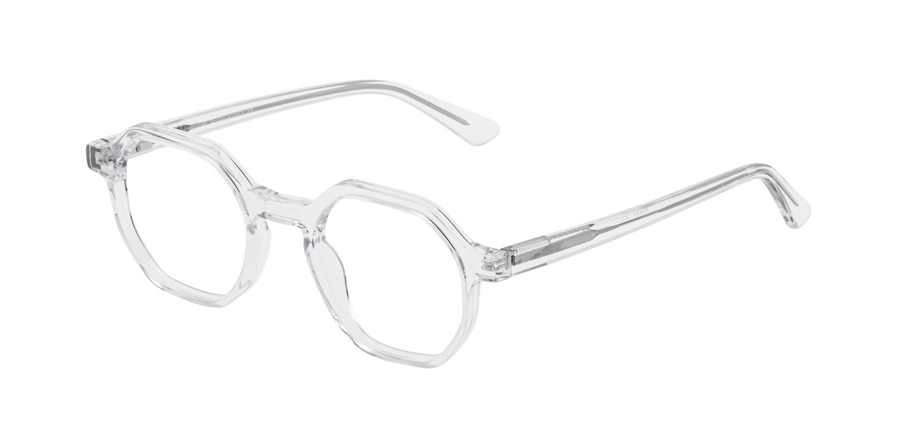 Angle of Lucian in Clear with Clear Reading Eyeglass Lenses