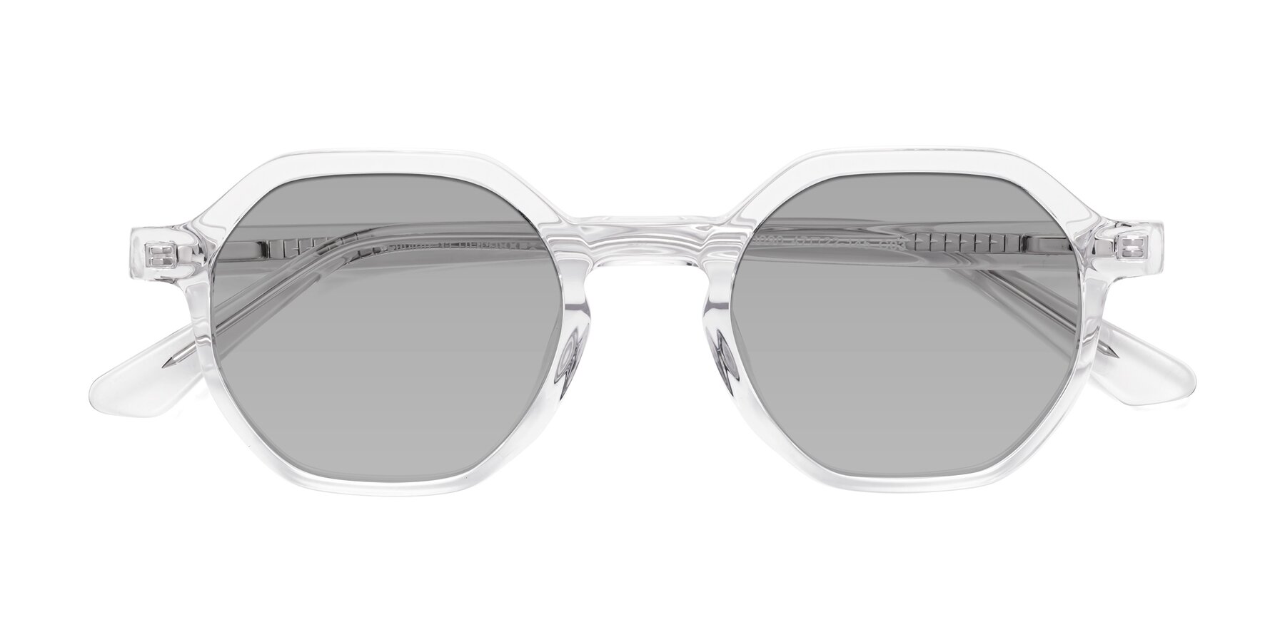 Folded Front of Lucian in Clear with Light Gray Tinted Lenses