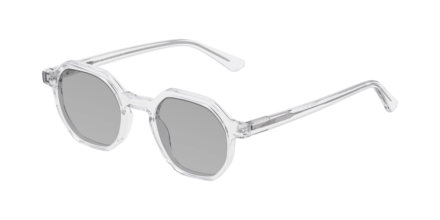 Angle of Lucian in Clear with Light Gray Tinted Lenses