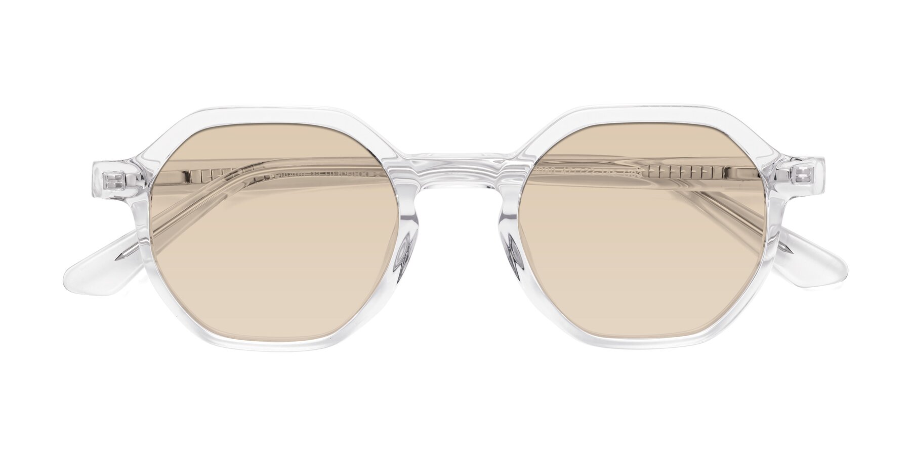 Folded Front of Lucian in Clear with Light Brown Tinted Lenses