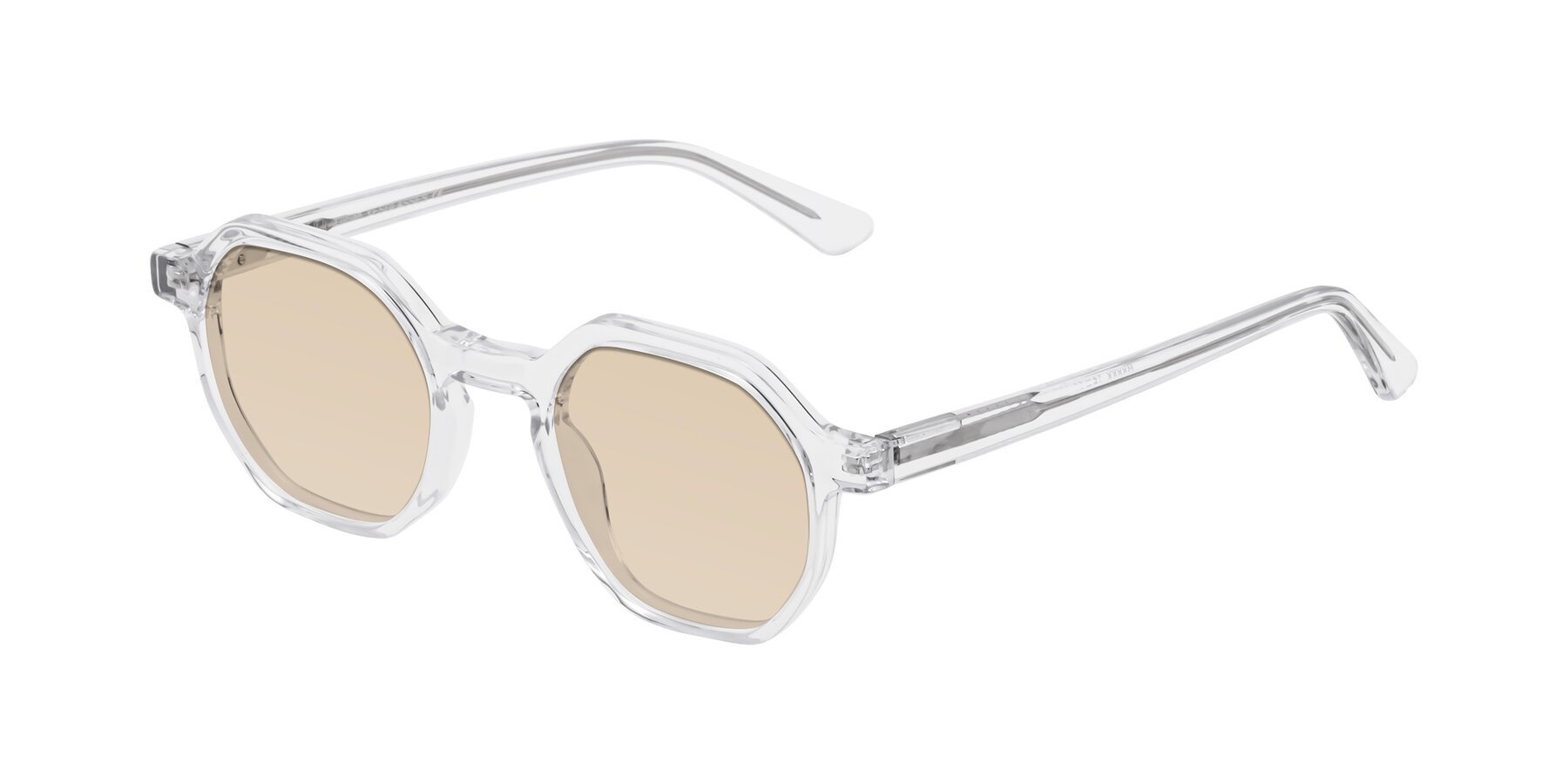 Angle of Lucian in Clear with Light Brown Tinted Lenses