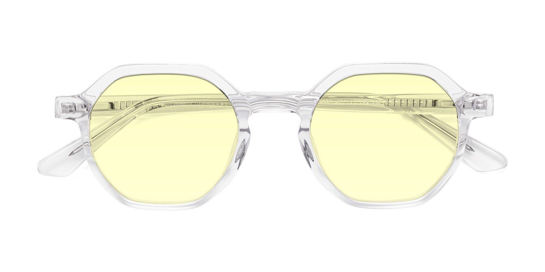 Folded Front of Lucian in Clear with Light Yellow Tinted Lenses