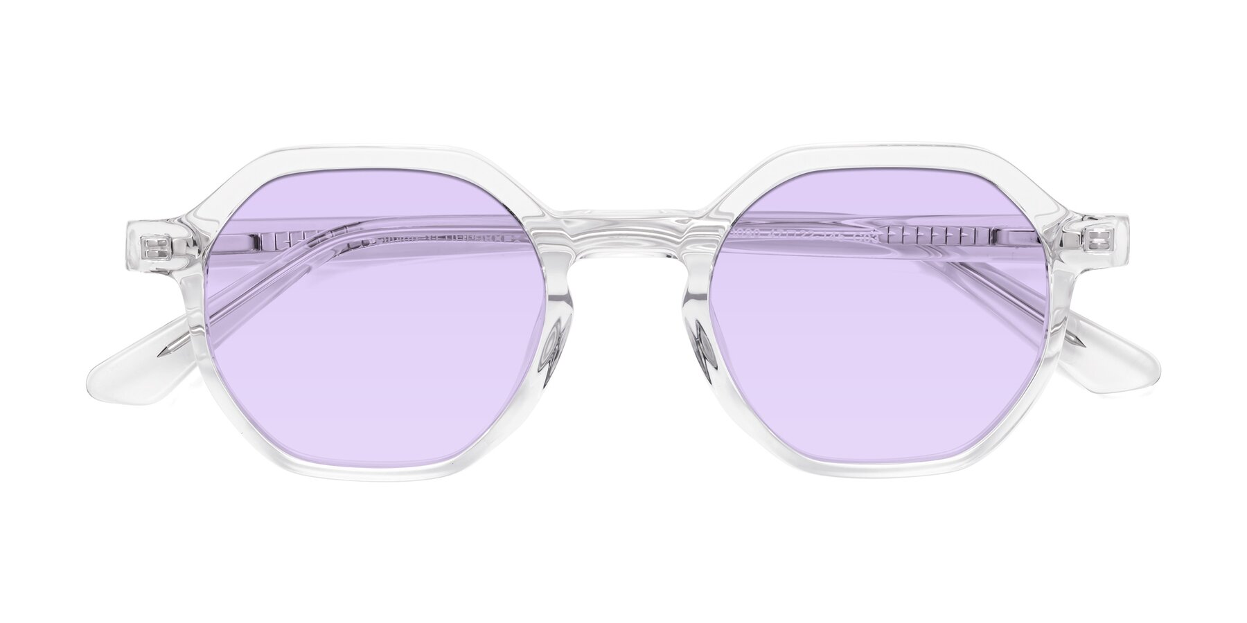 Folded Front of Lucian in Clear with Light Purple Tinted Lenses