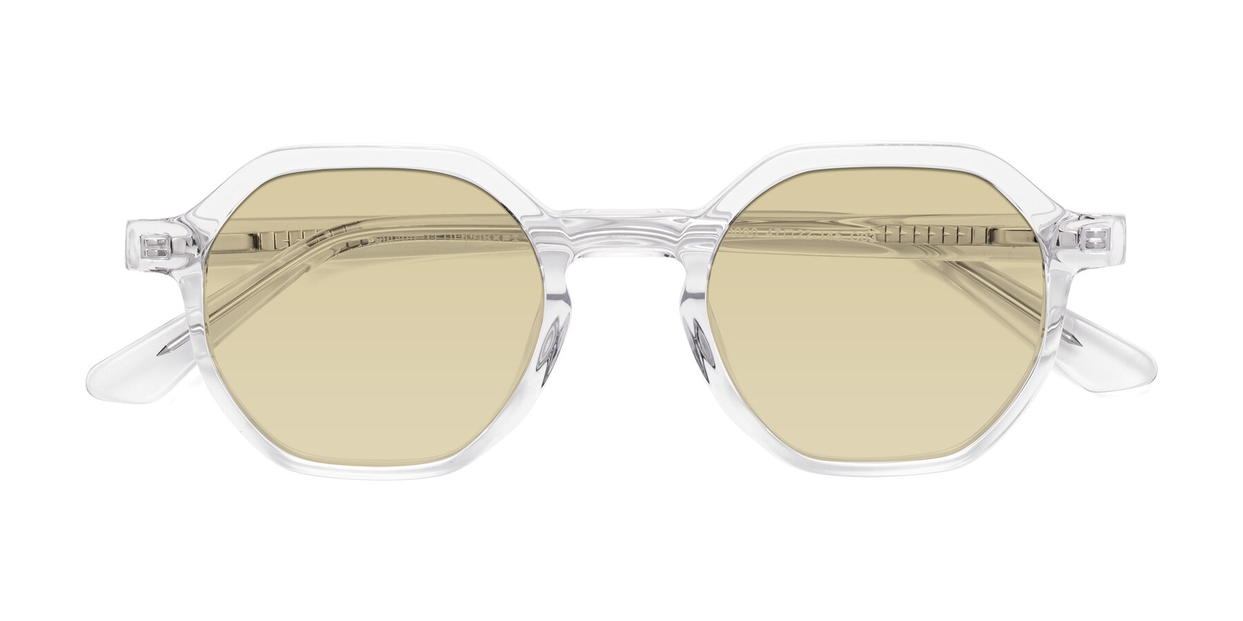 Folded Front of Lucian in Clear with Light Champagne Tinted Lenses