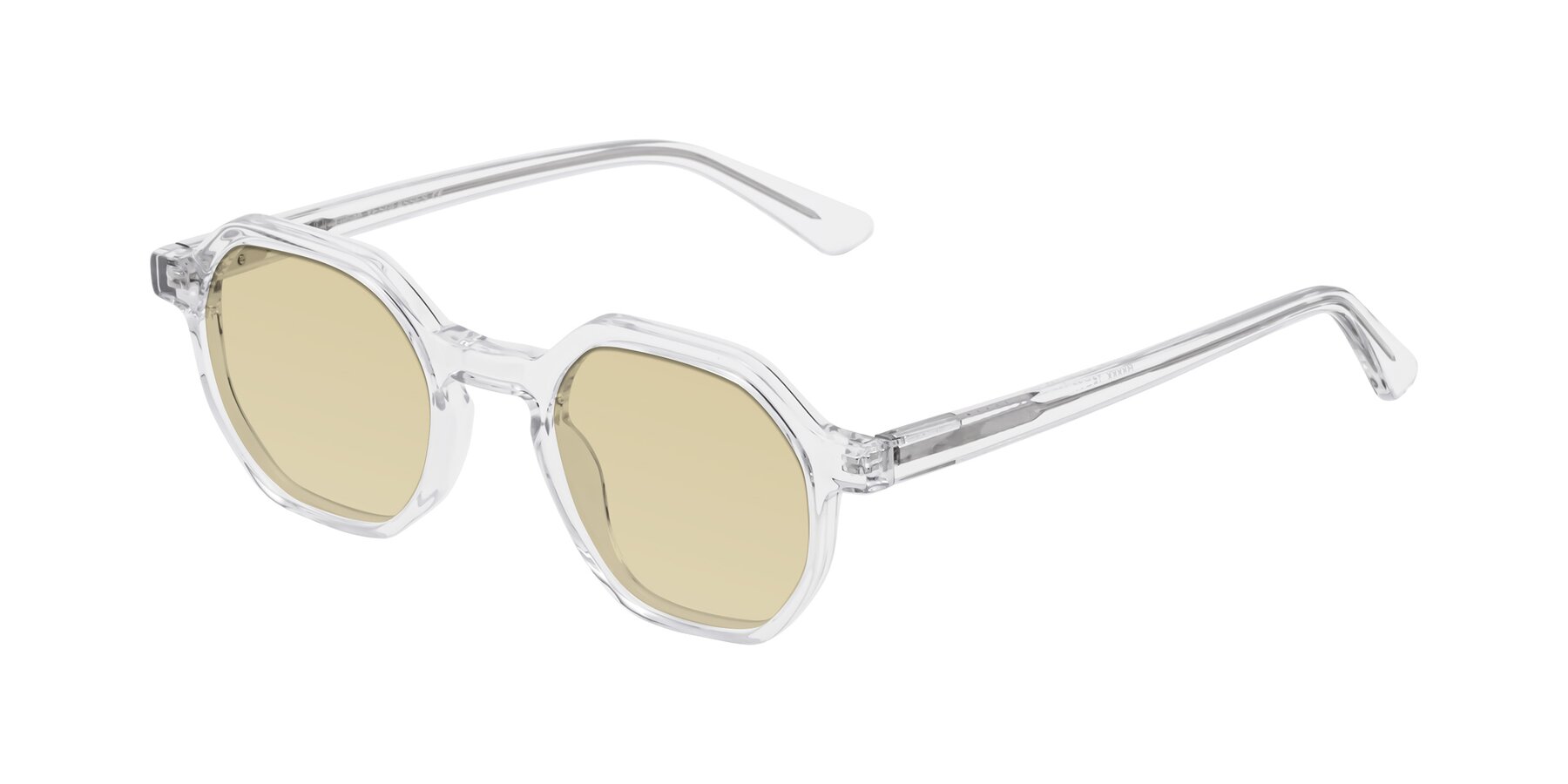 Angle of Lucian in Clear with Light Champagne Tinted Lenses