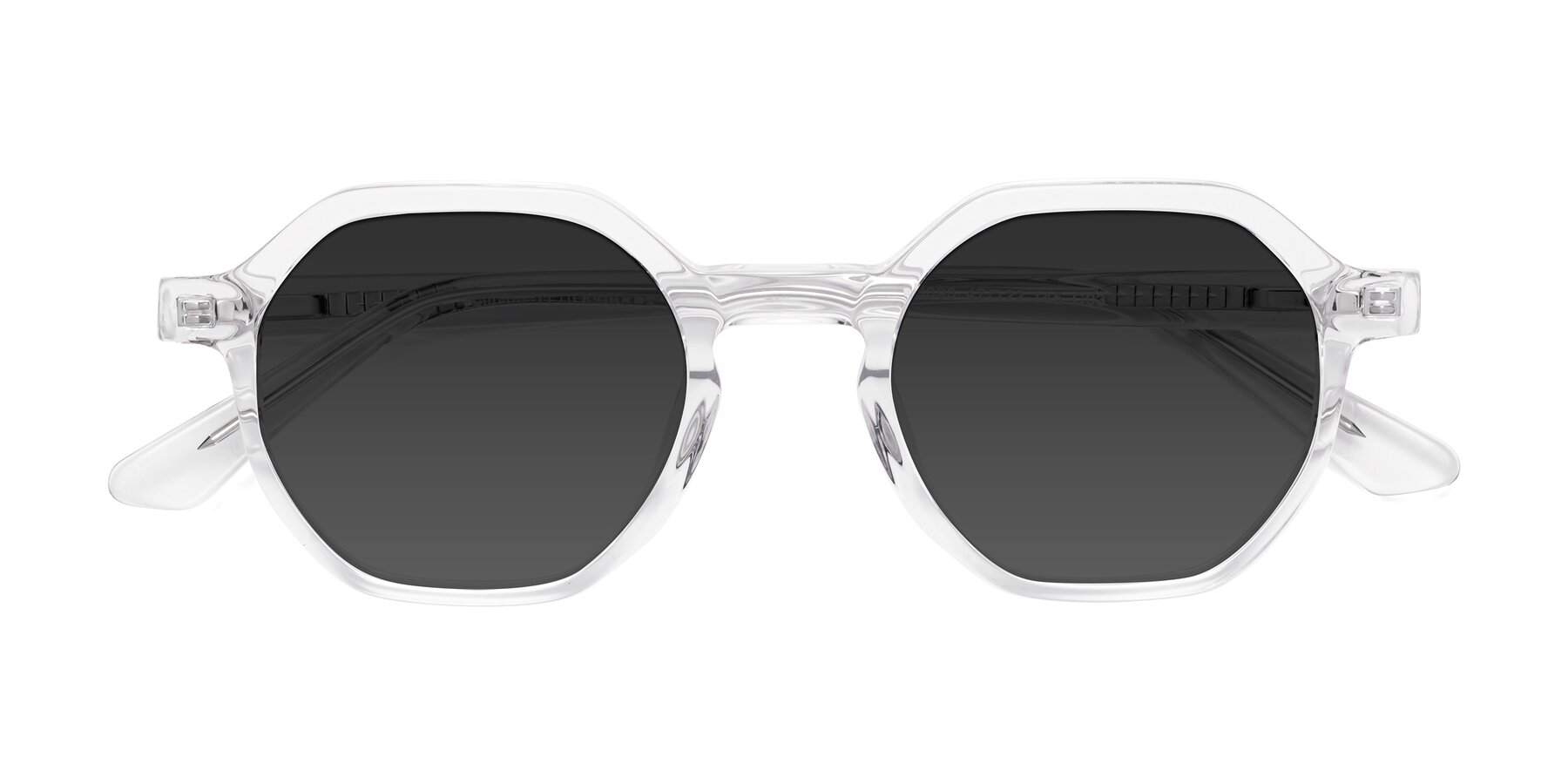 Folded Front of Lucian in Clear with Gray Tinted Lenses
