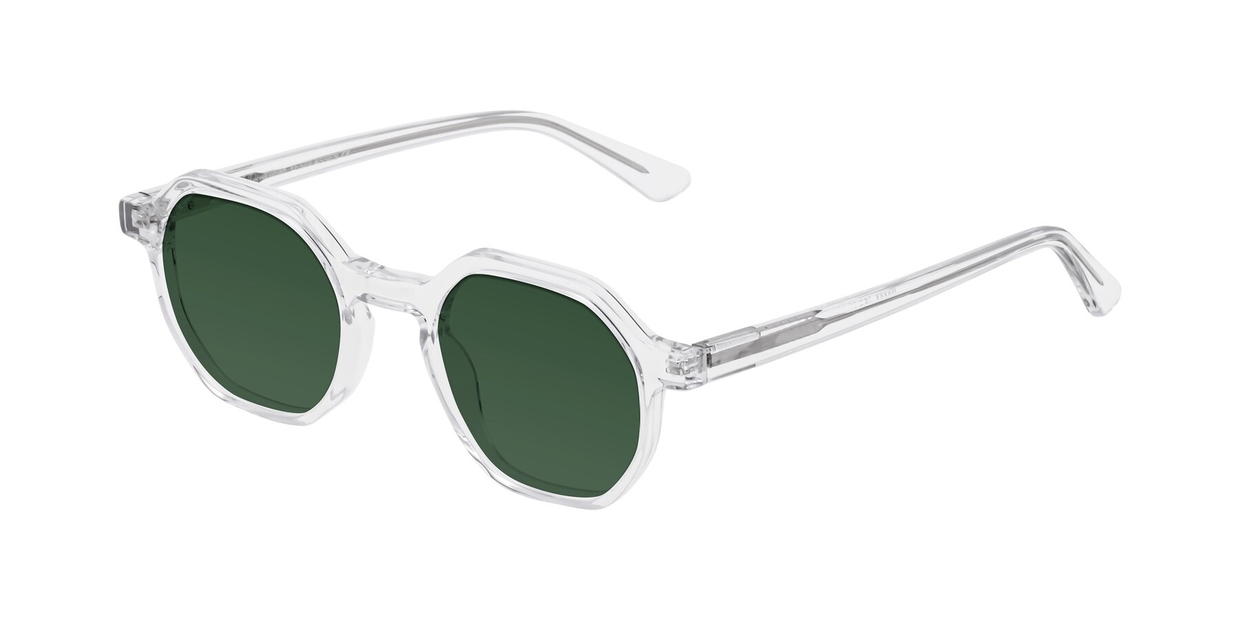 Angle of Lucian in Clear with Green Tinted Lenses