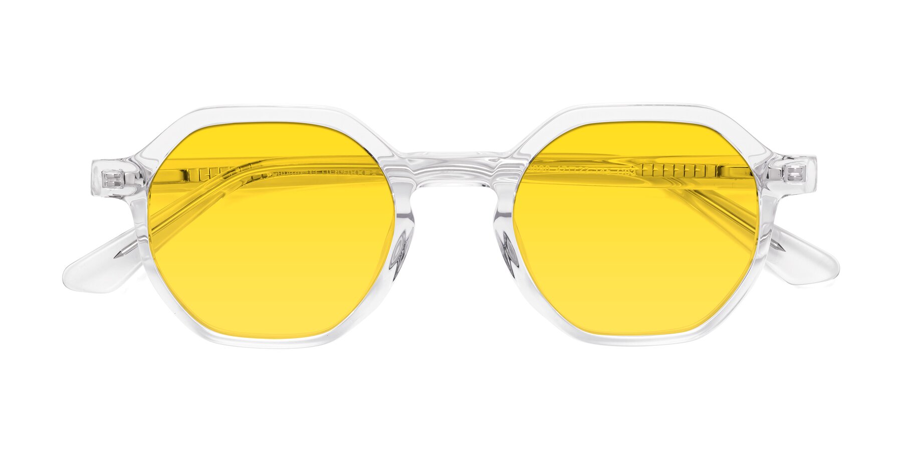Folded Front of Lucian in Clear with Yellow Tinted Lenses