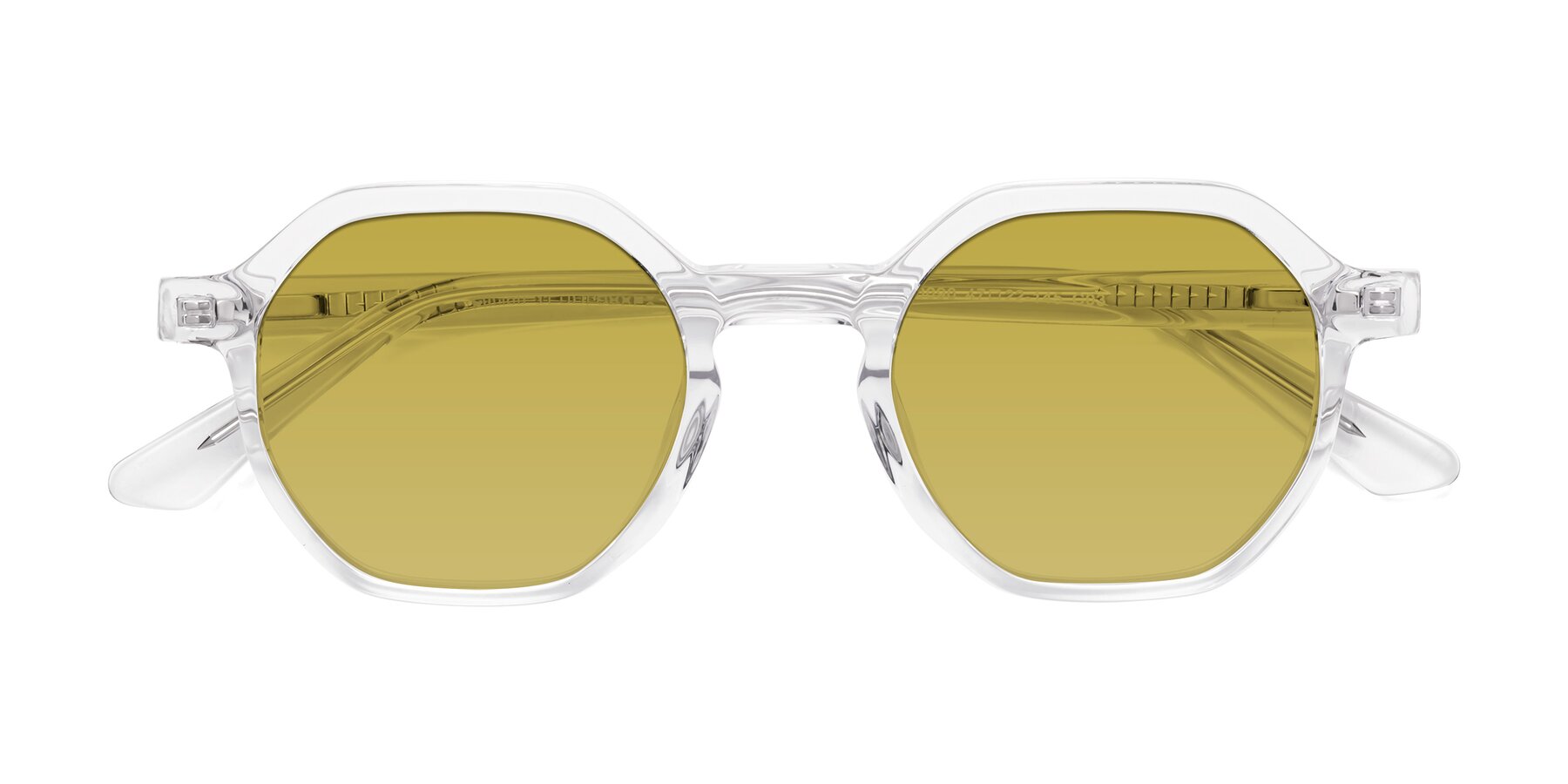 Folded Front of Lucian in Clear with Champagne Tinted Lenses