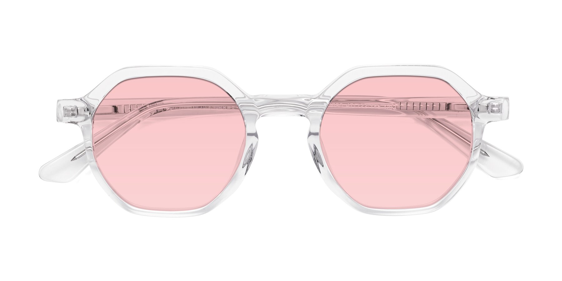 Folded Front of Lucian in Clear with Light Garnet Tinted Lenses