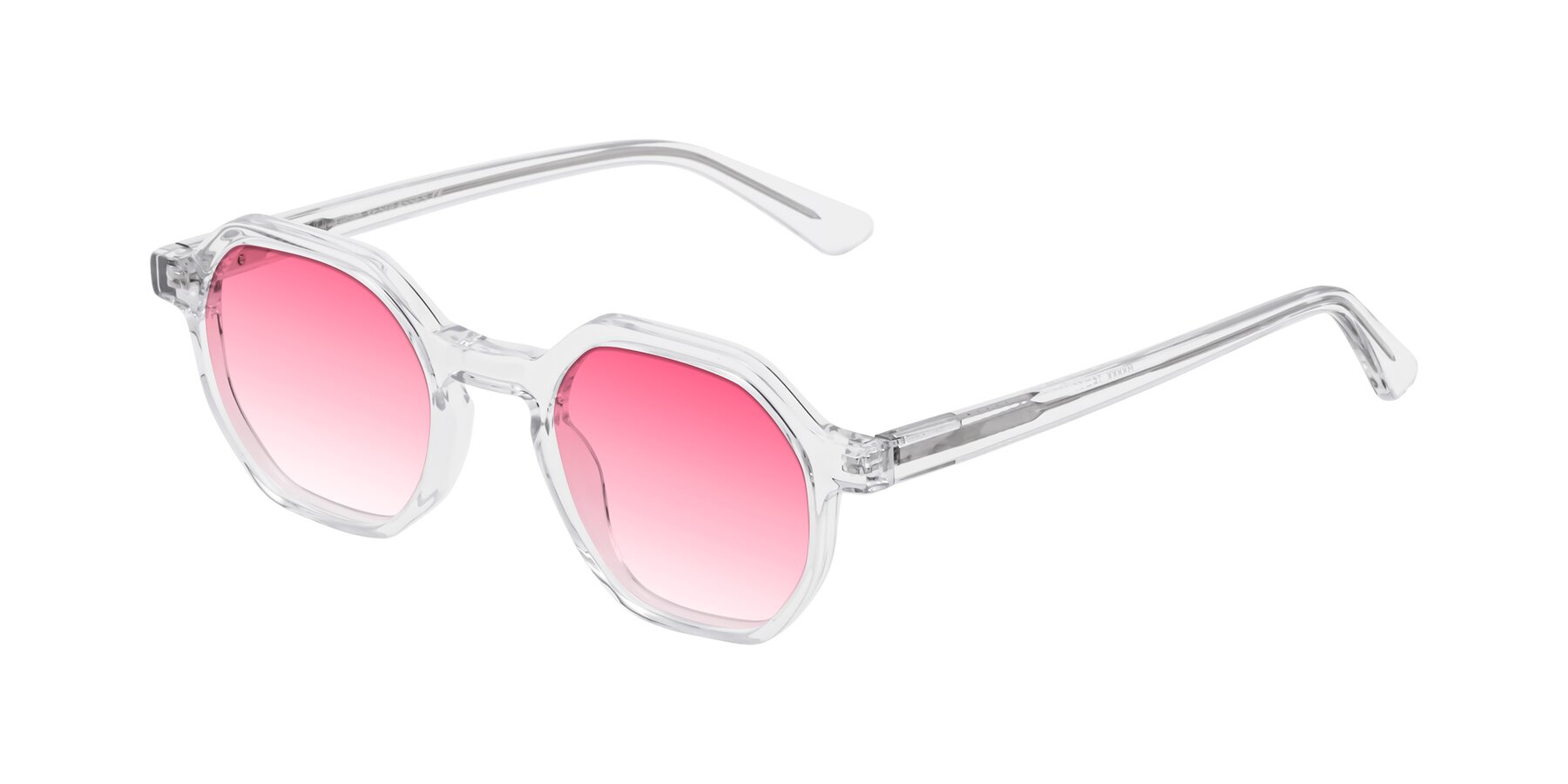Angle of Lucian in Clear with Pink Gradient Lenses