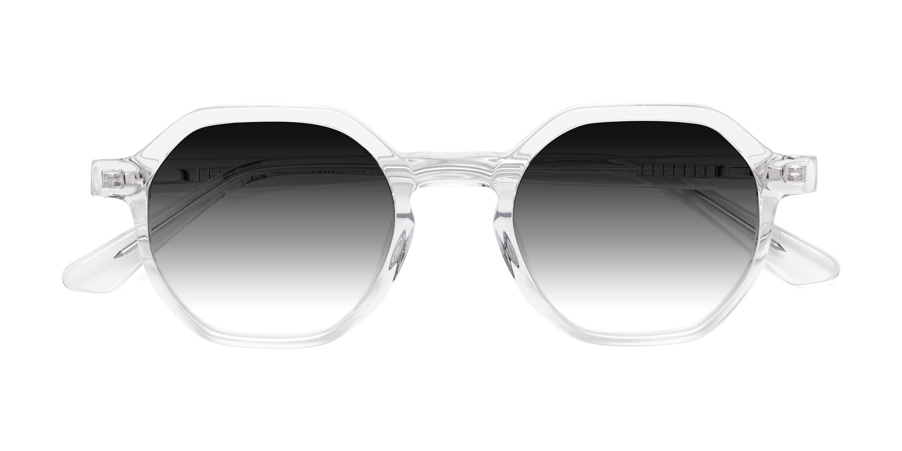 Folded Front of Lucian in Clear with Gray Gradient Lenses