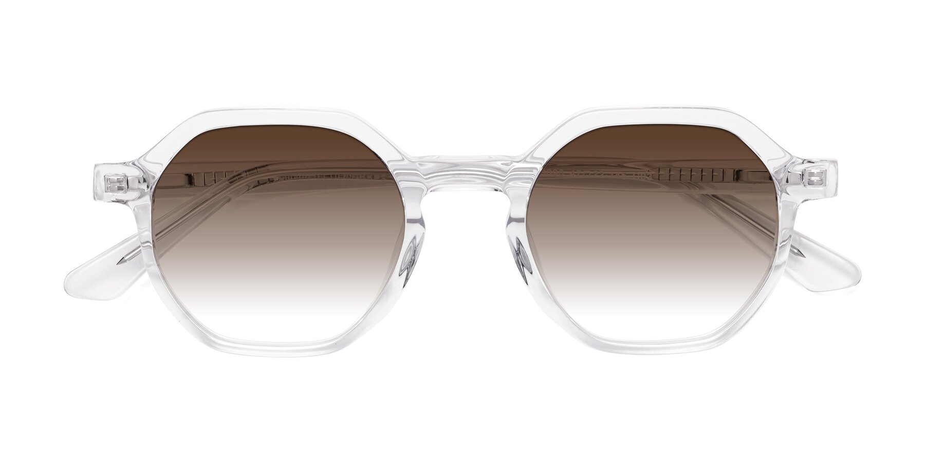 Folded Front of Lucian in Clear with Brown Gradient Lenses