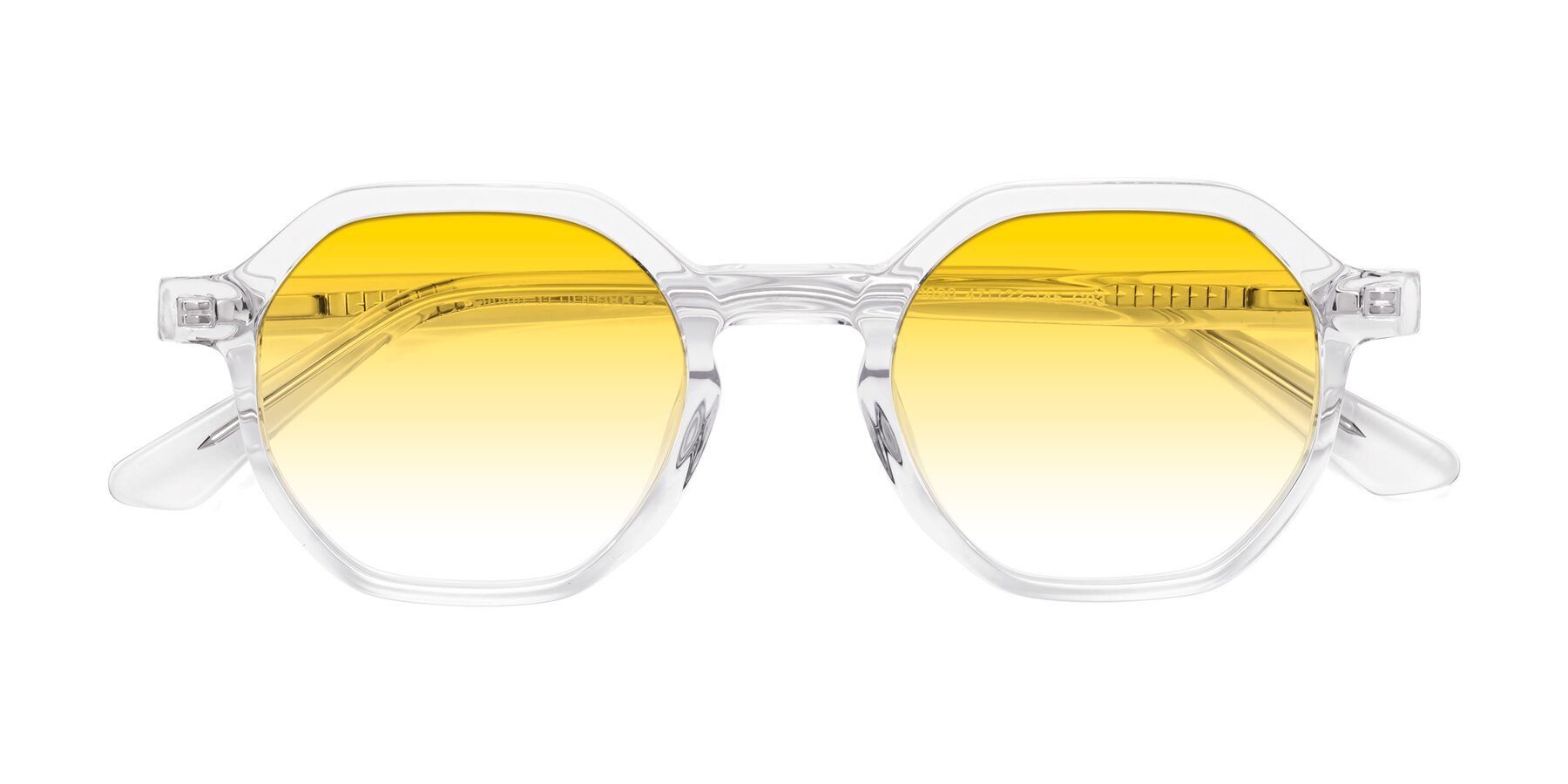 Folded Front of Lucian in Clear with Yellow Gradient Lenses