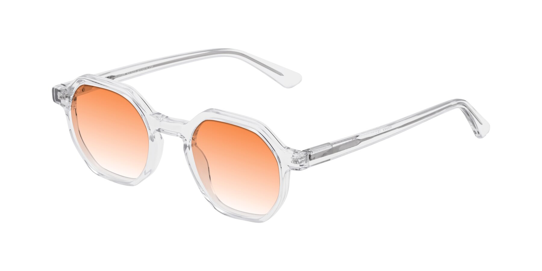 Angle of Lucian in Clear with Orange Gradient Lenses