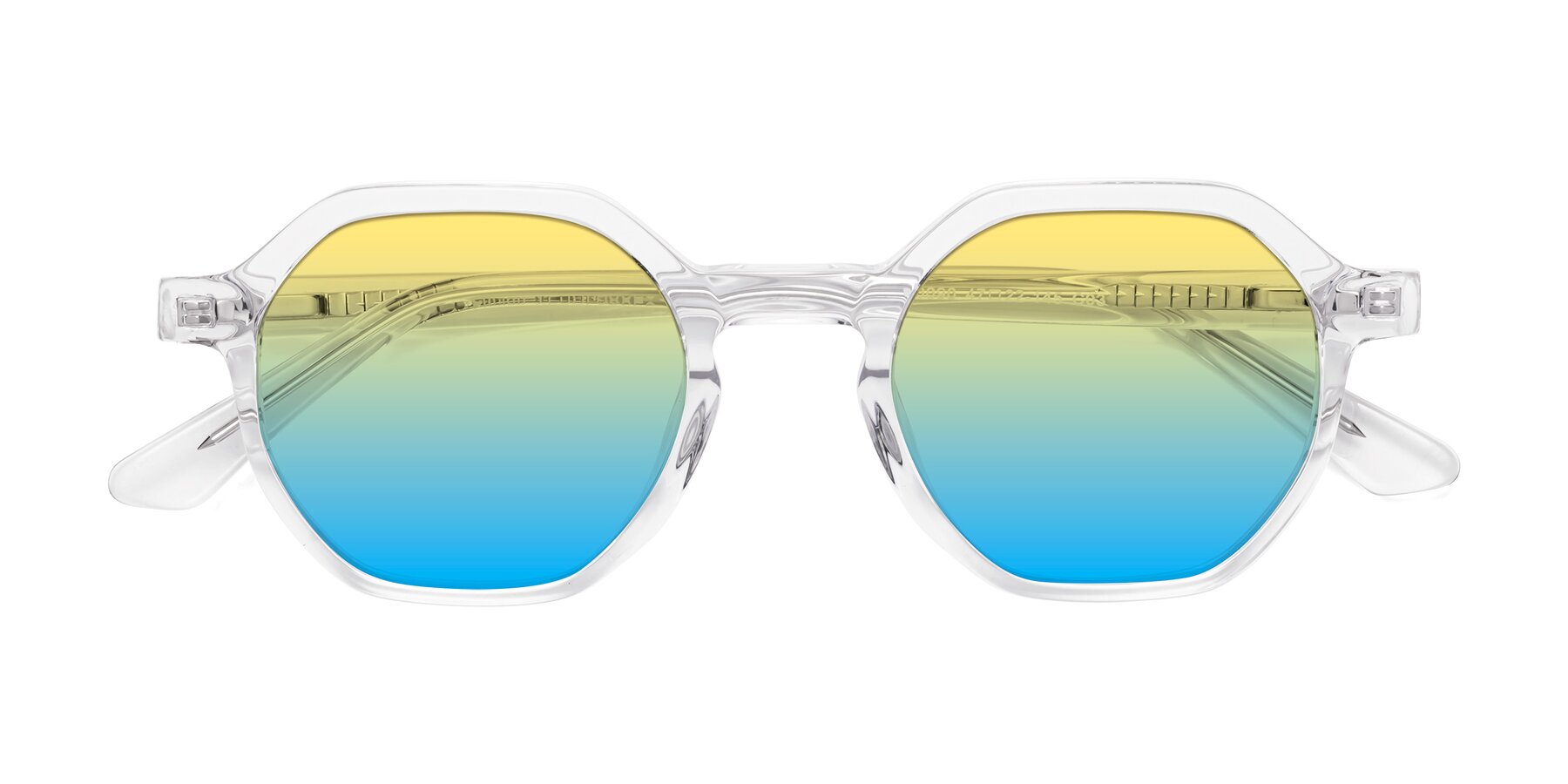 Folded Front of Lucian in Clear with Yellow / Blue Gradient Lenses