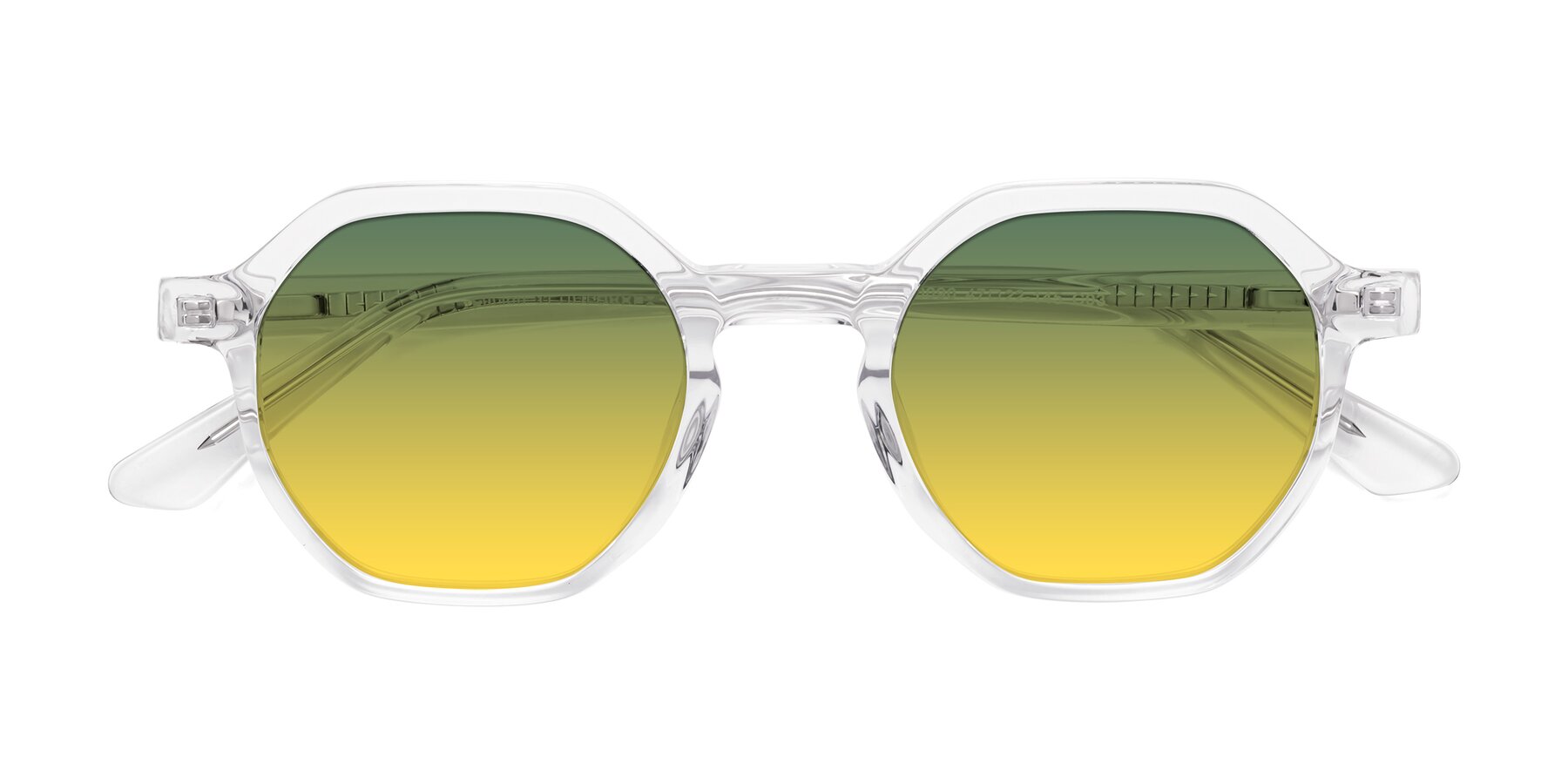 Folded Front of Lucian in Clear with Green / Yellow Gradient Lenses
