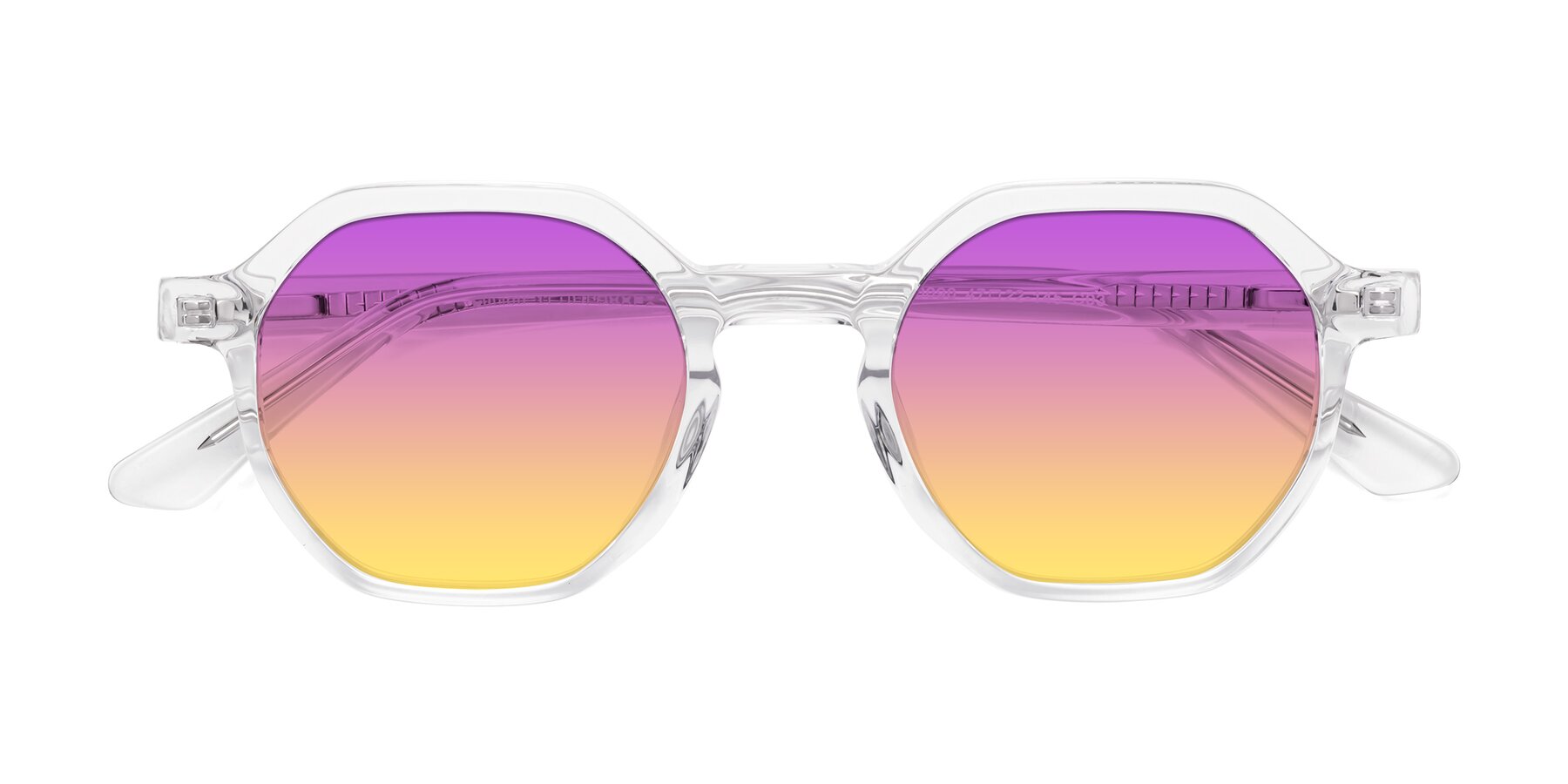 Folded Front of Lucian in Clear with Purple / Yellow Gradient Lenses