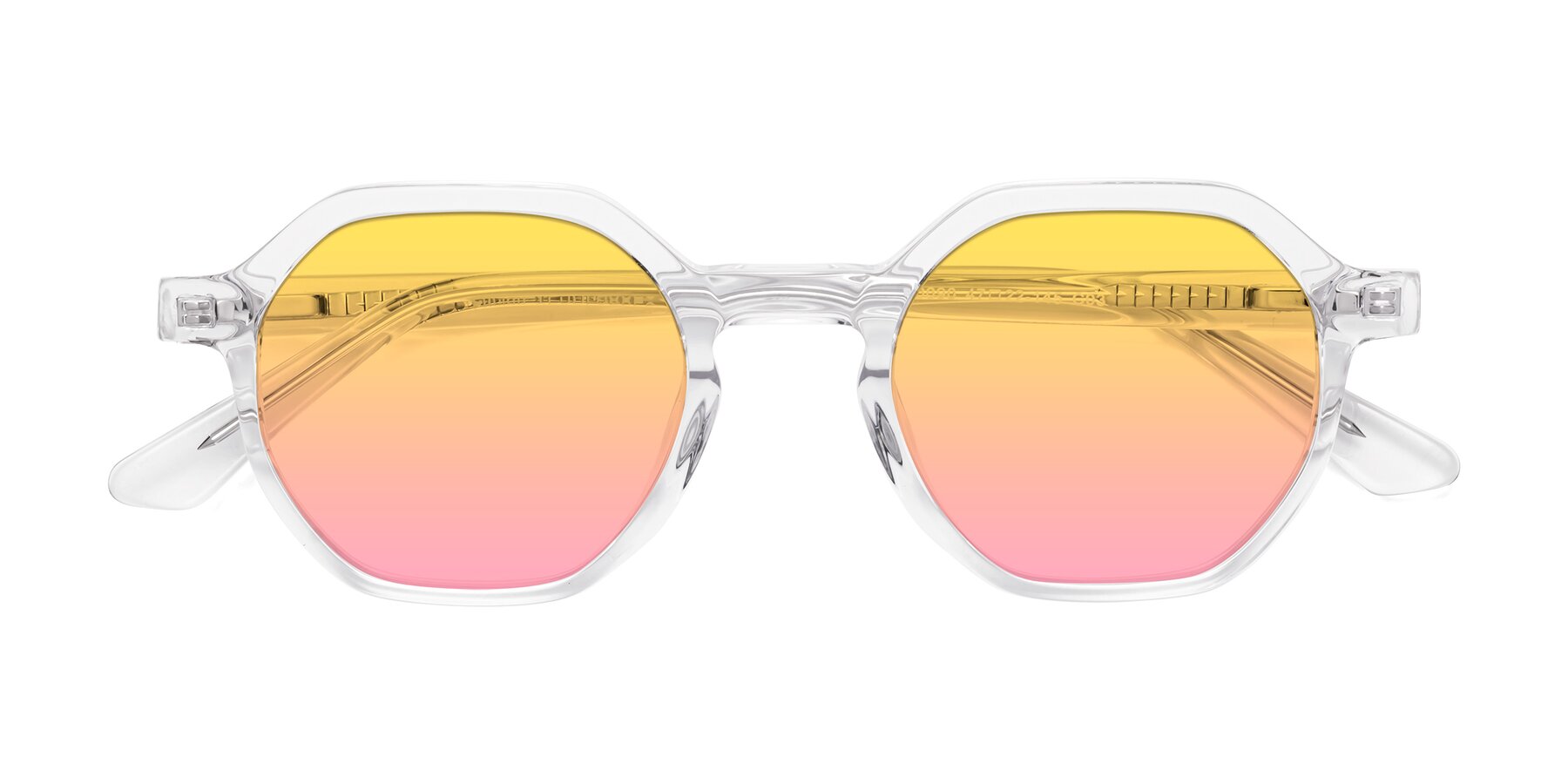 Folded Front of Lucian in Clear with Yellow / Pink Gradient Lenses