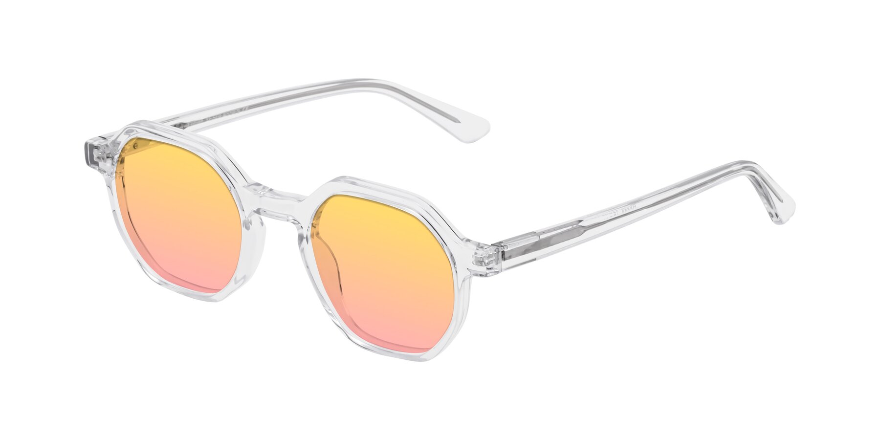 Angle of Lucian in Clear with Yellow / Pink Gradient Lenses