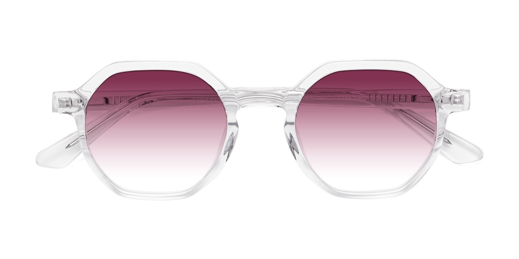 Folded Front of Lucian in Clear with Wine Gradient Lenses