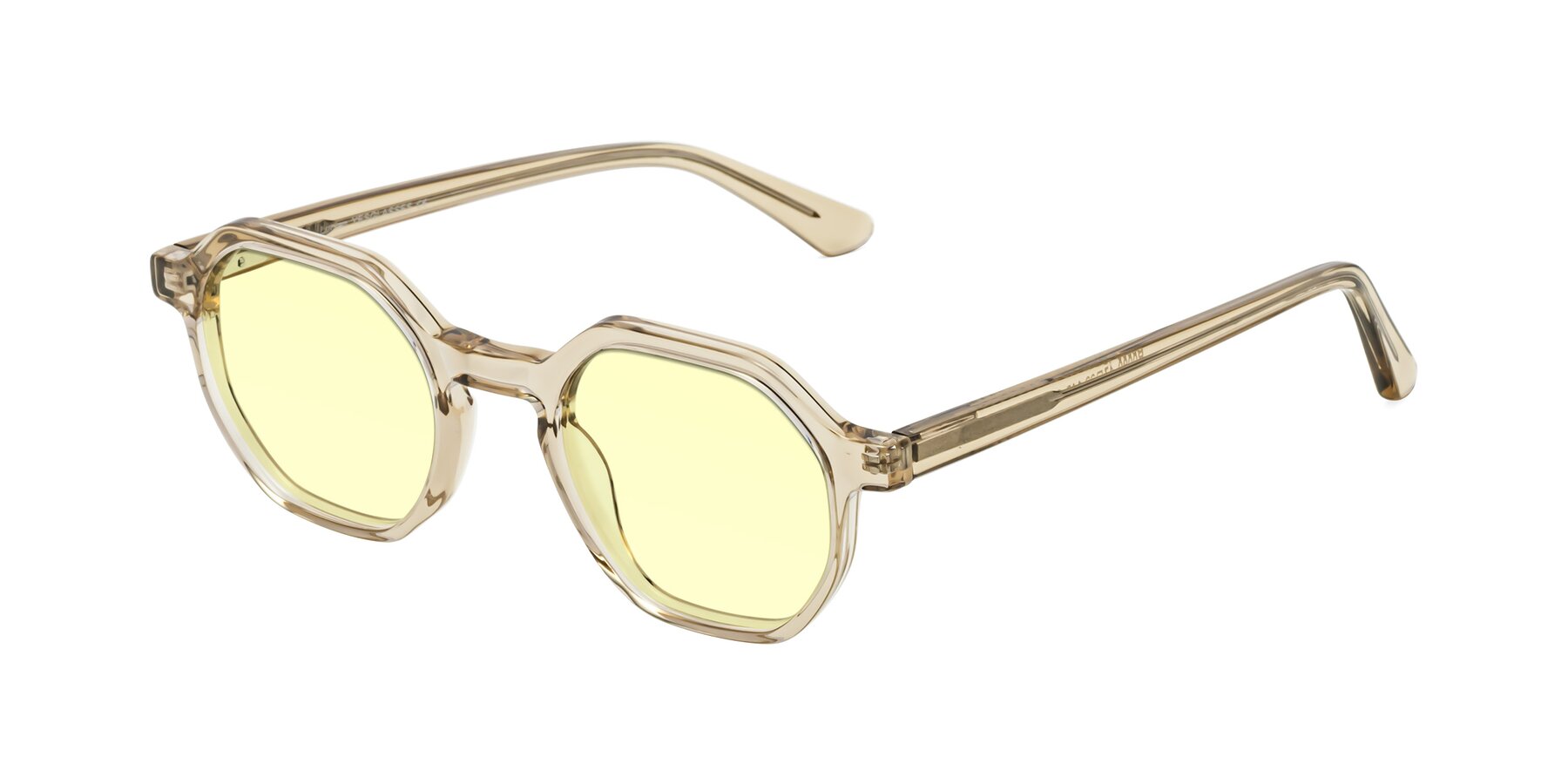 Angle of Lucian in Champagne with Light Yellow Tinted Lenses