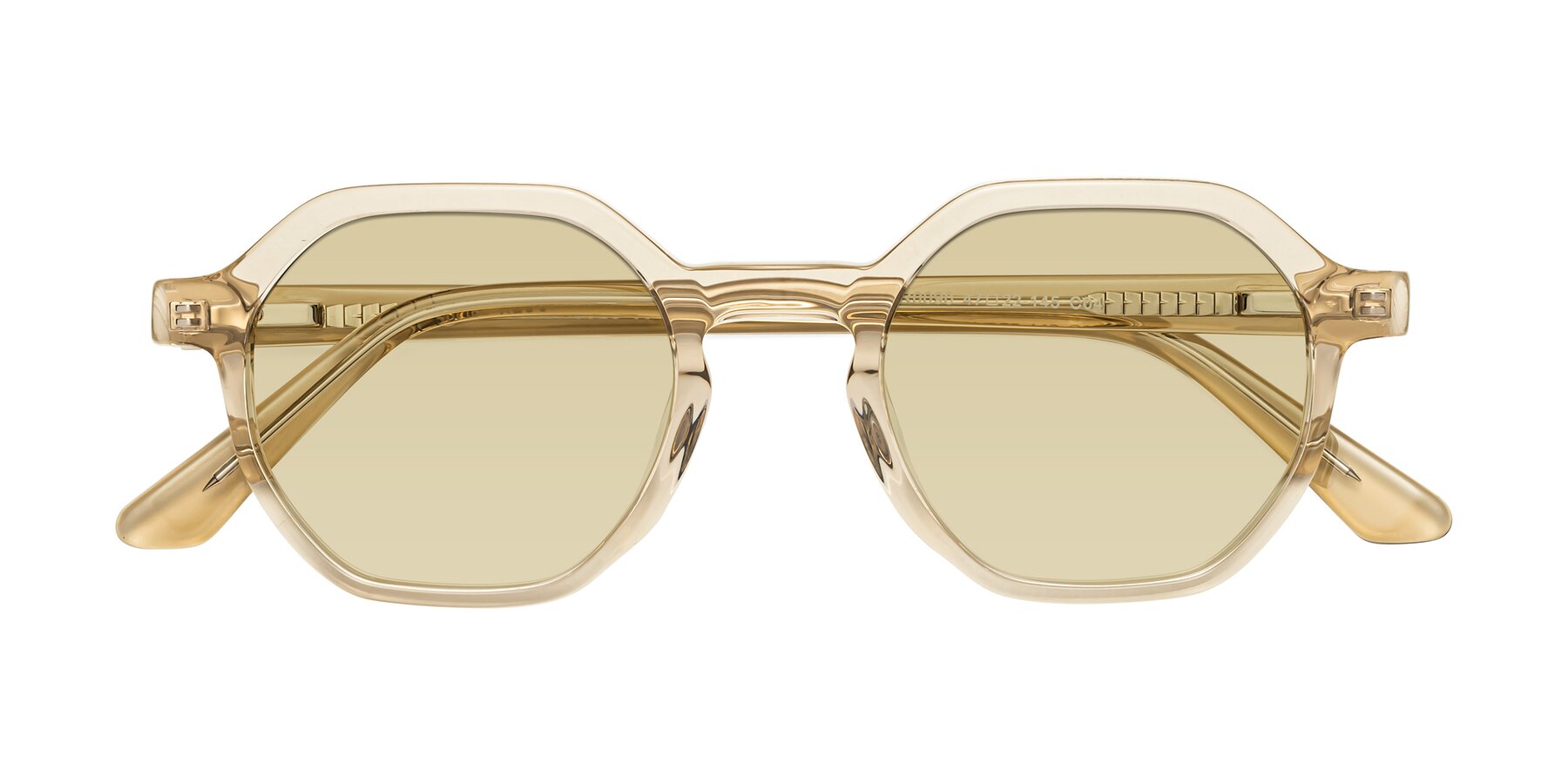 Folded Front of Lucian in Champagne with Light Champagne Tinted Lenses