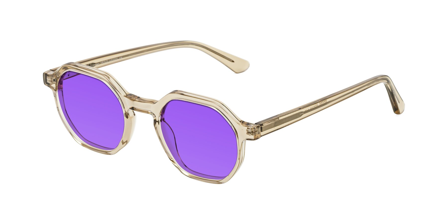 Angle of Lucian in Champagne with Purple Tinted Lenses