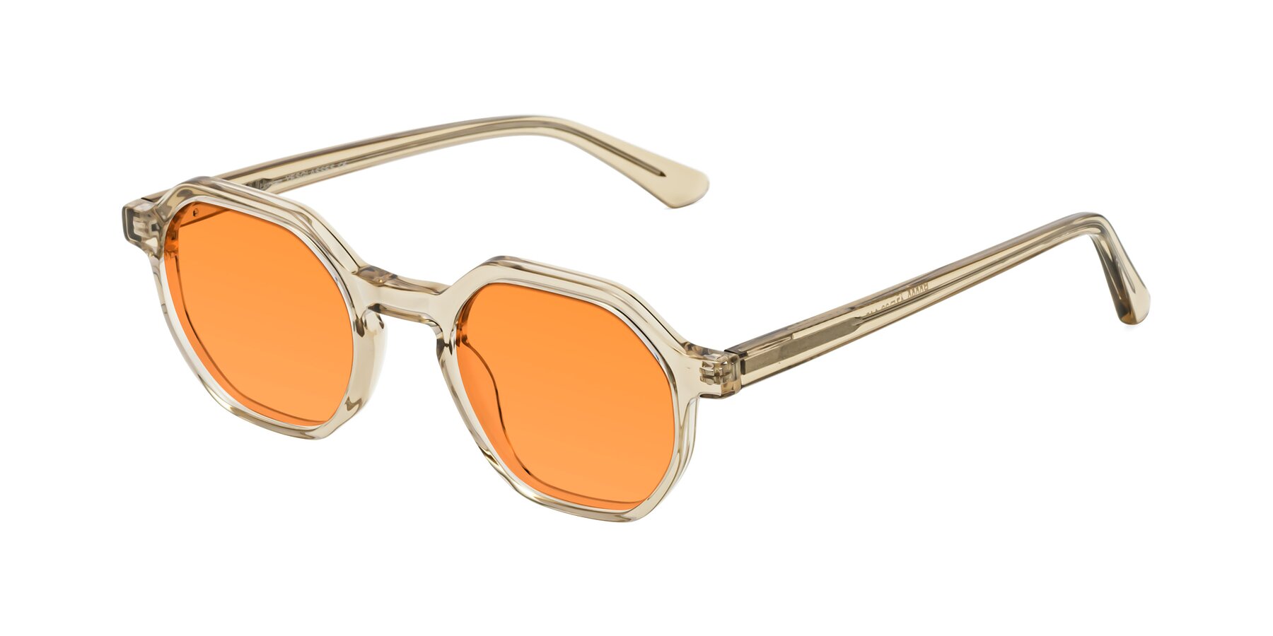 Angle of Lucian in Champagne with Orange Tinted Lenses