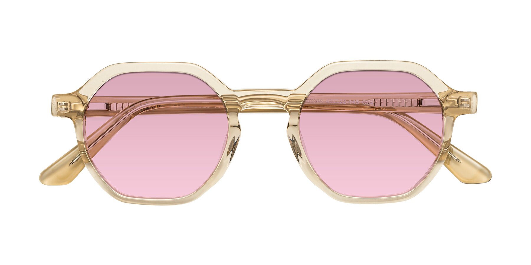 Folded Front of Lucian in Champagne with Light Wine Tinted Lenses