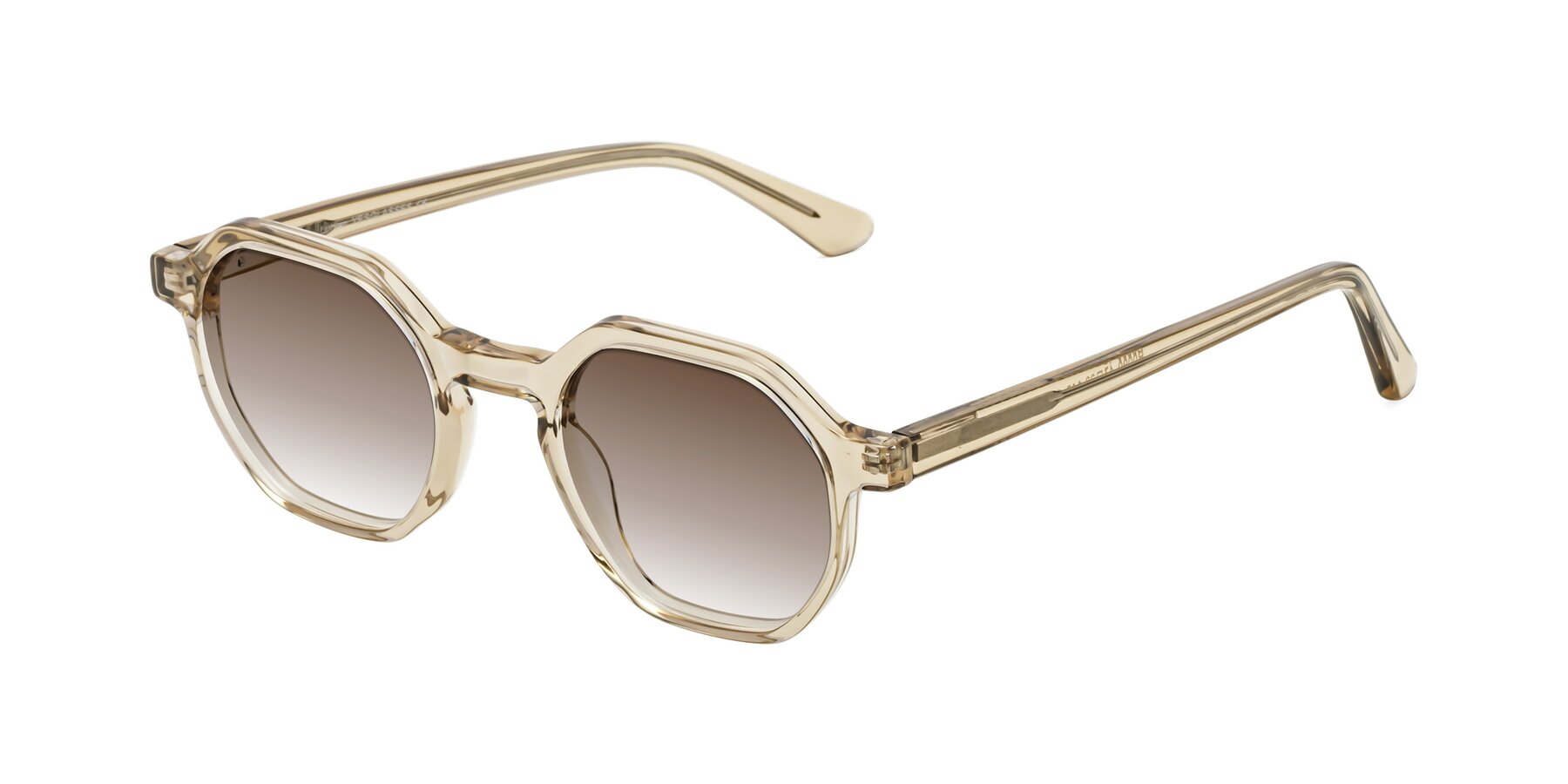 Angle of Lucian in Champagne with Brown Gradient Lenses