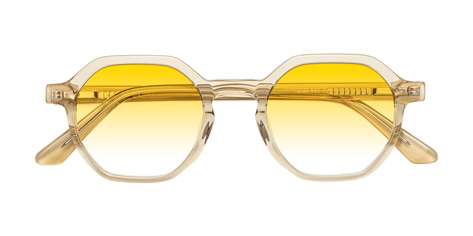 Folded Front of Lucian in Champagne with Yellow Gradient Lenses