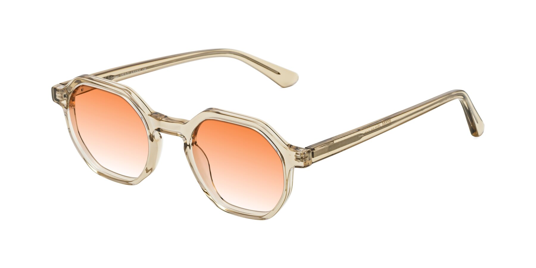 Angle of Lucian in Champagne with Orange Gradient Lenses