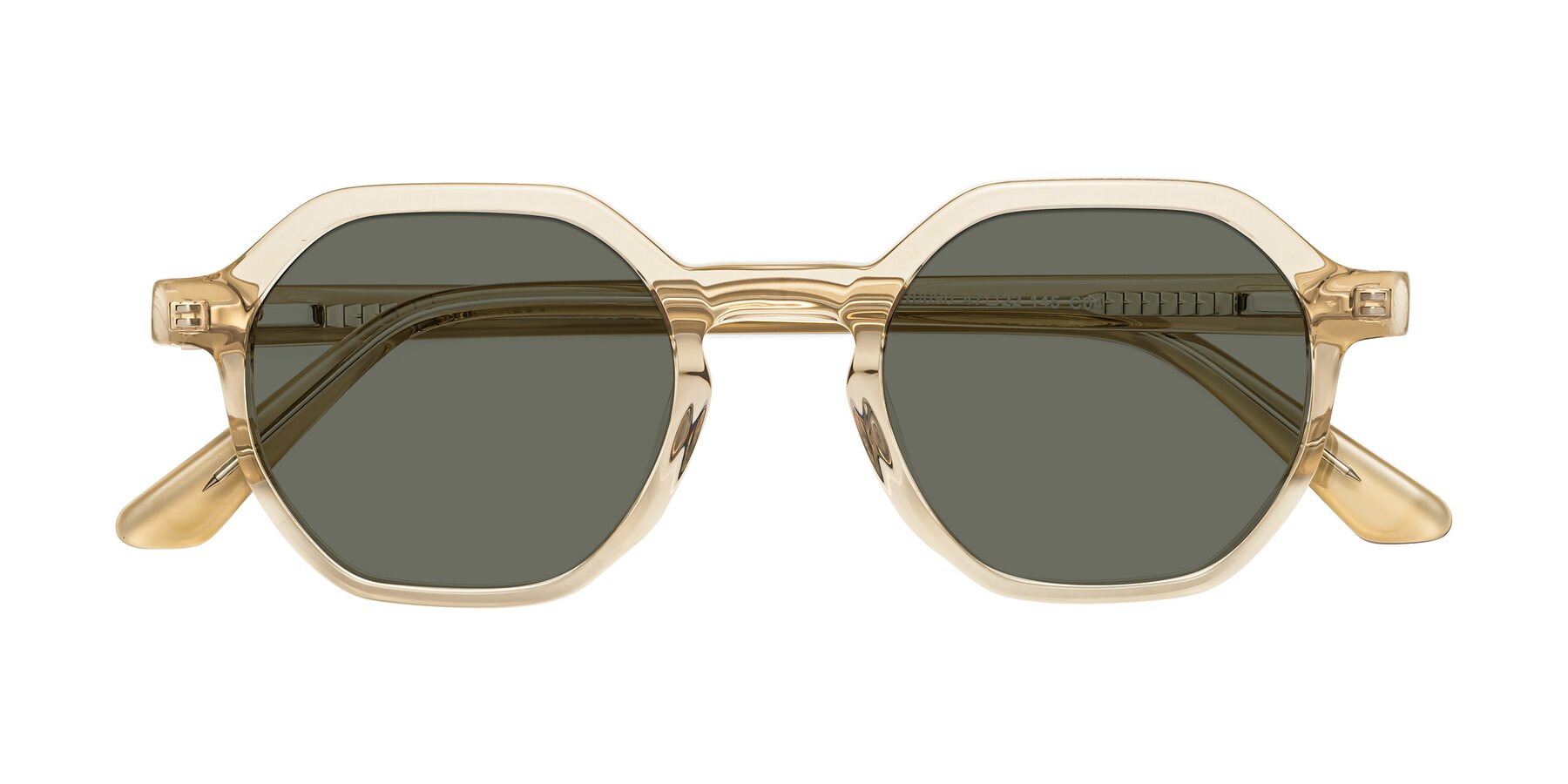 Folded Front of Lucian in Champagne with Gray Polarized Lenses