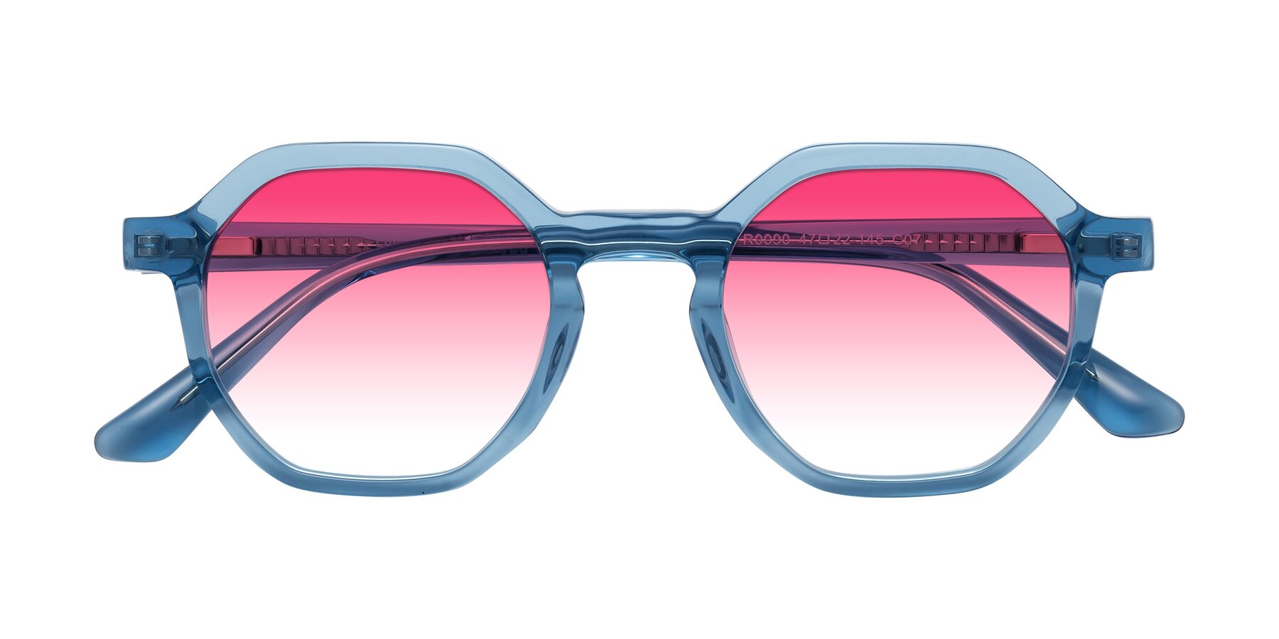 Folded Front of Lucian in Sky Blue with Pink Gradient Lenses