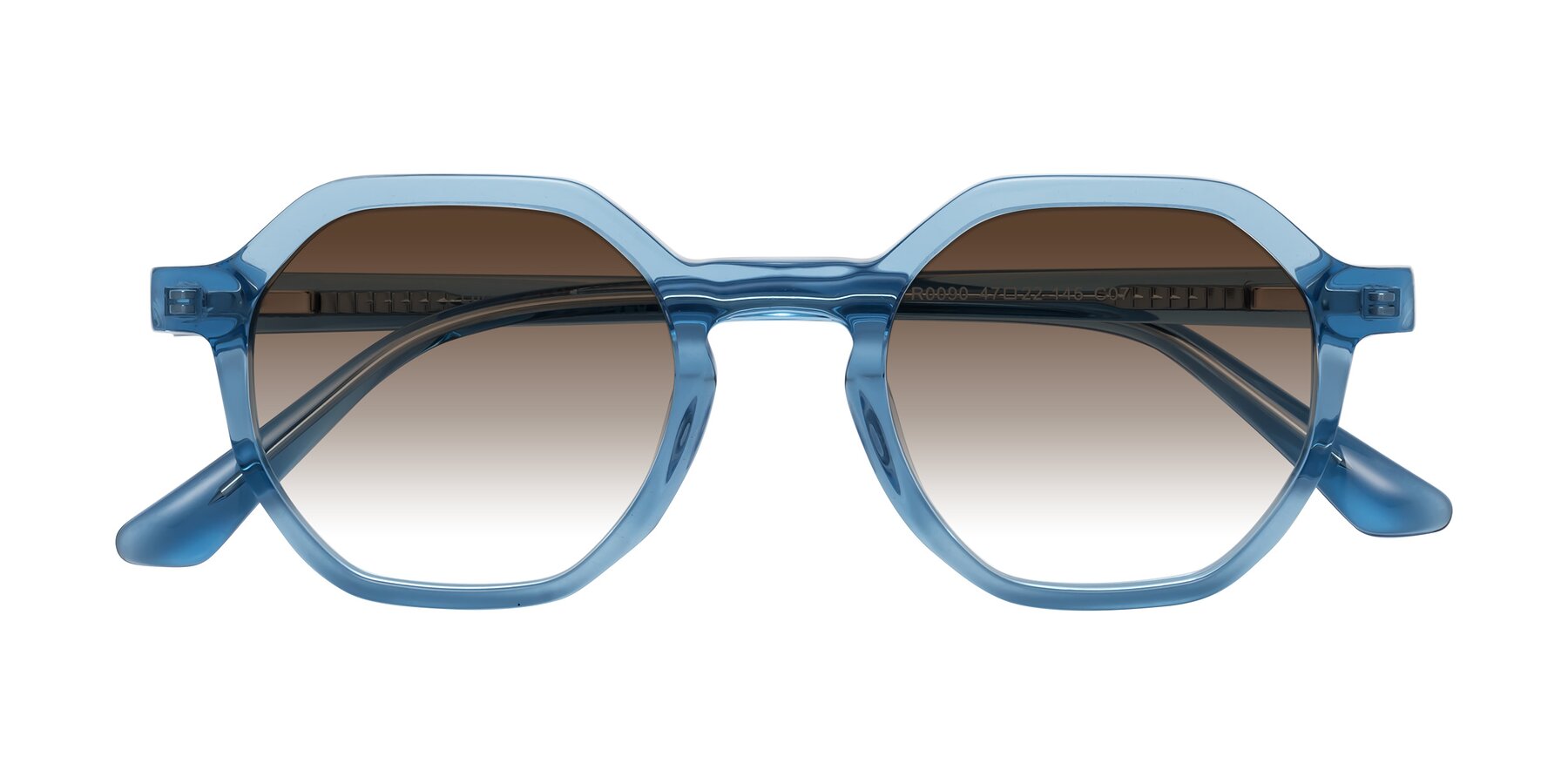 Folded Front of Lucian in Sky Blue with Brown Gradient Lenses