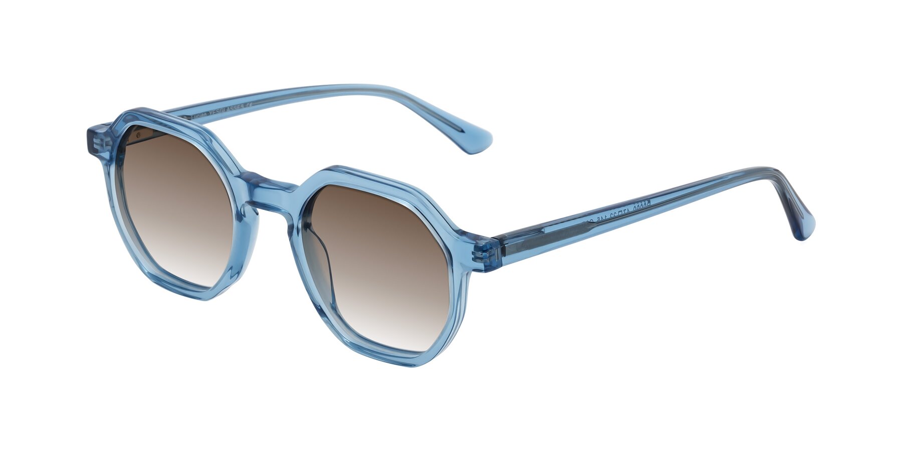 Angle of Lucian in Sky Blue with Brown Gradient Lenses