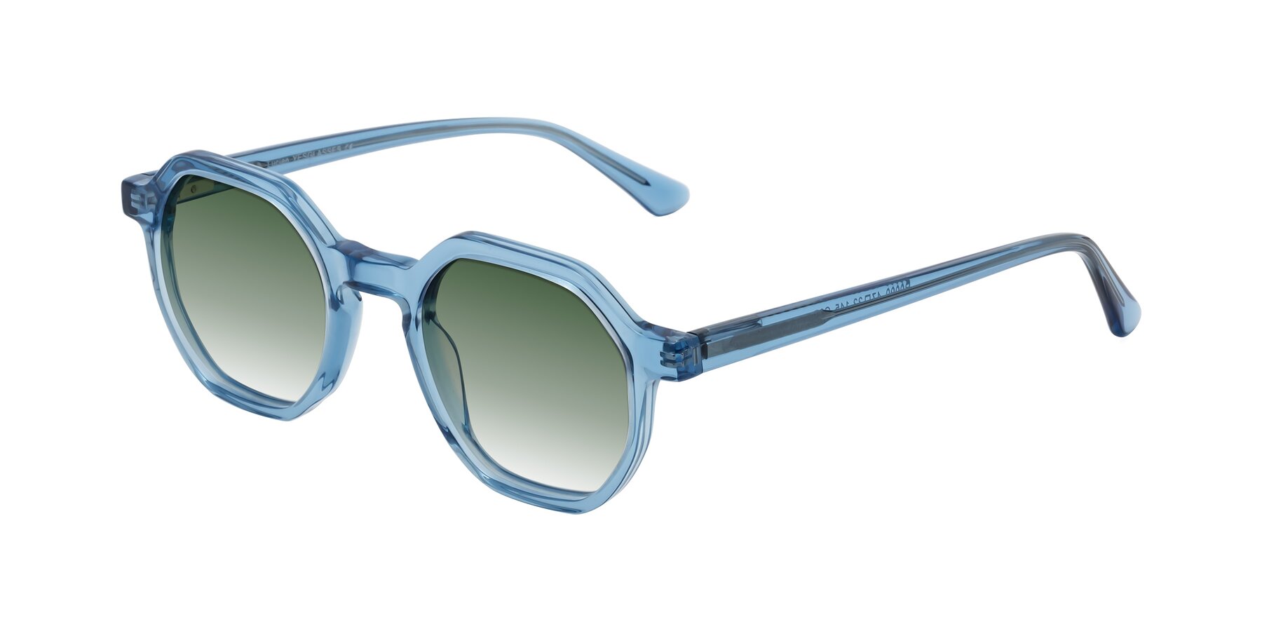 Angle of Lucian in Sky Blue with Green Gradient Lenses