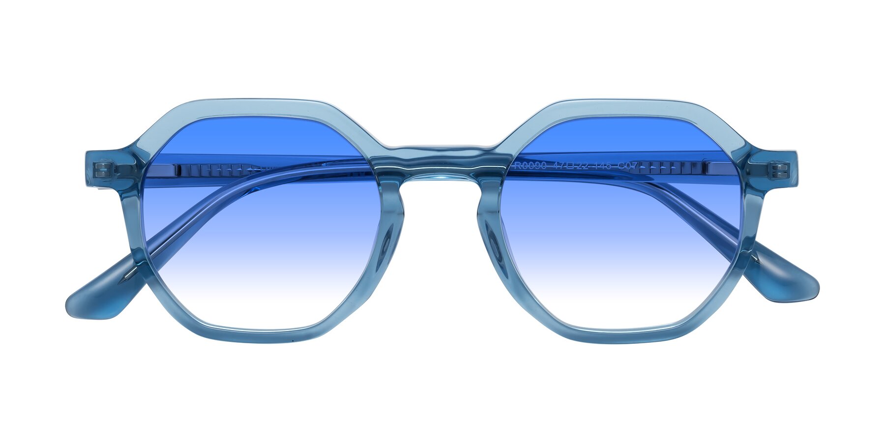 Folded Front of Lucian in Sky Blue with Blue Gradient Lenses