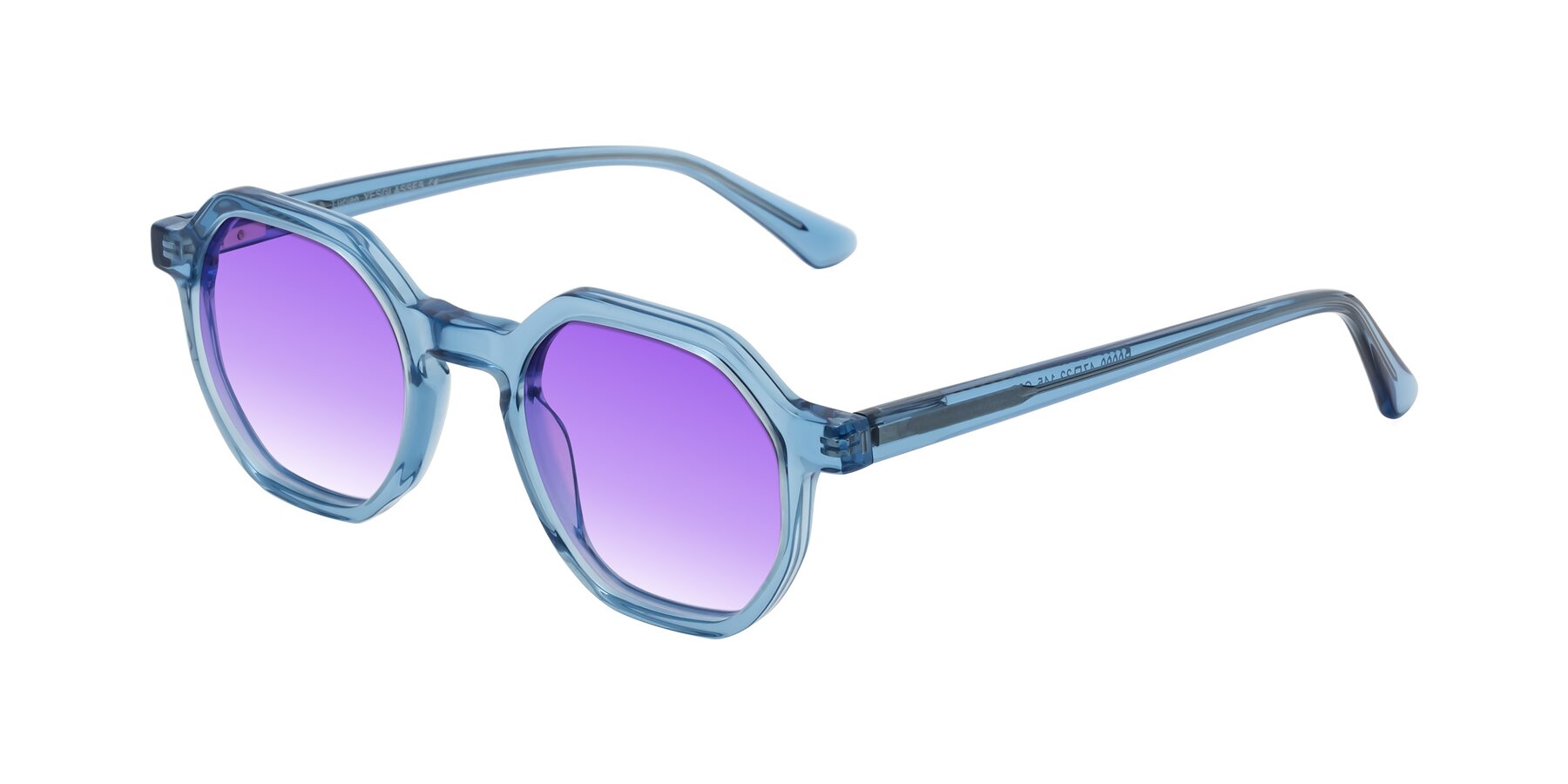 Angle of Lucian in Sky Blue with Purple Gradient Lenses