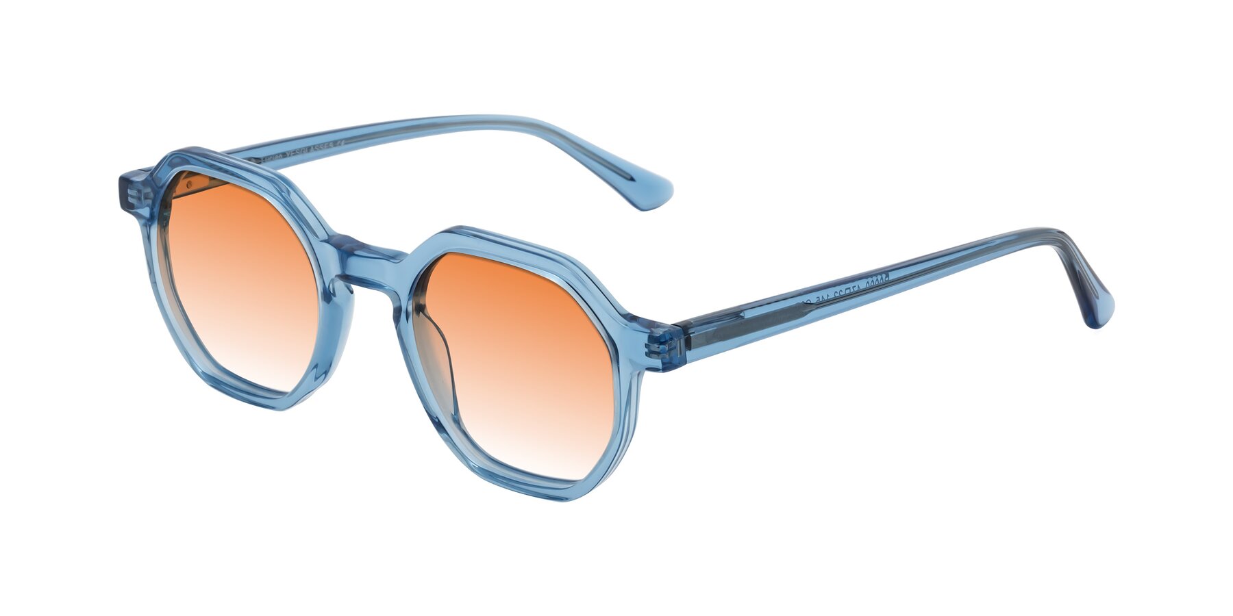 Angle of Lucian in Sky Blue with Orange Gradient Lenses