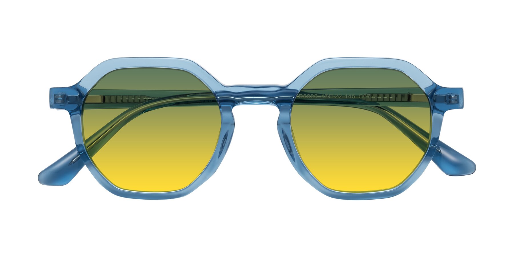 Folded Front of Lucian in Sky Blue with Green / Yellow Gradient Lenses