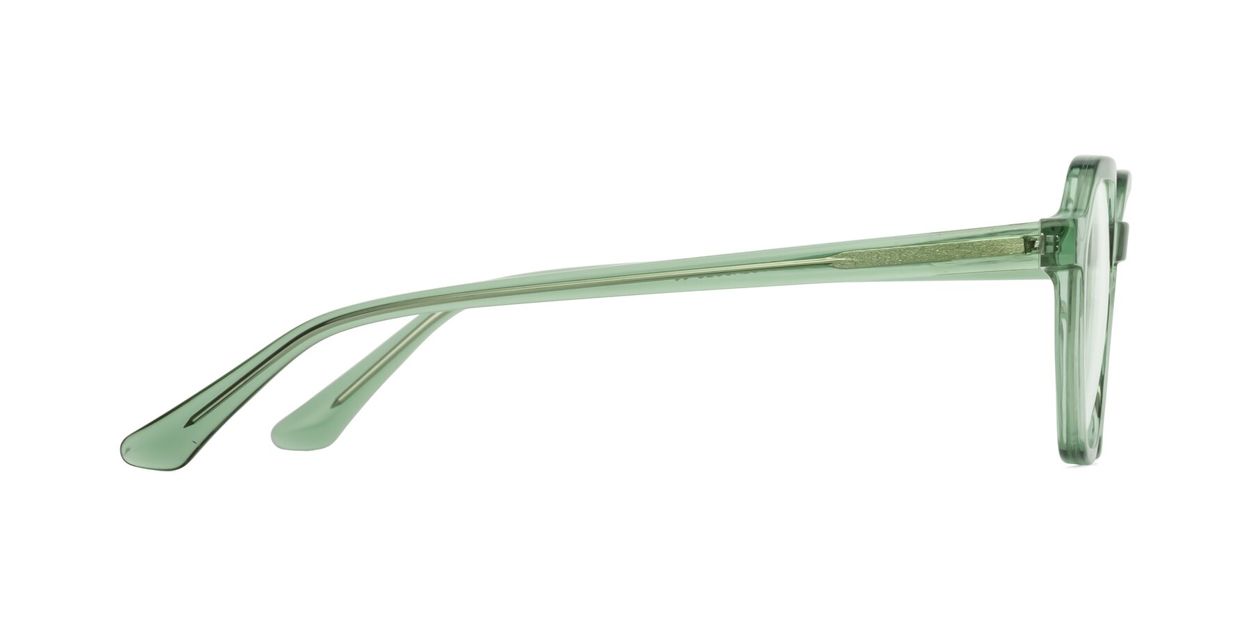 Side of Lucian in Light Green with Clear Eyeglass Lenses