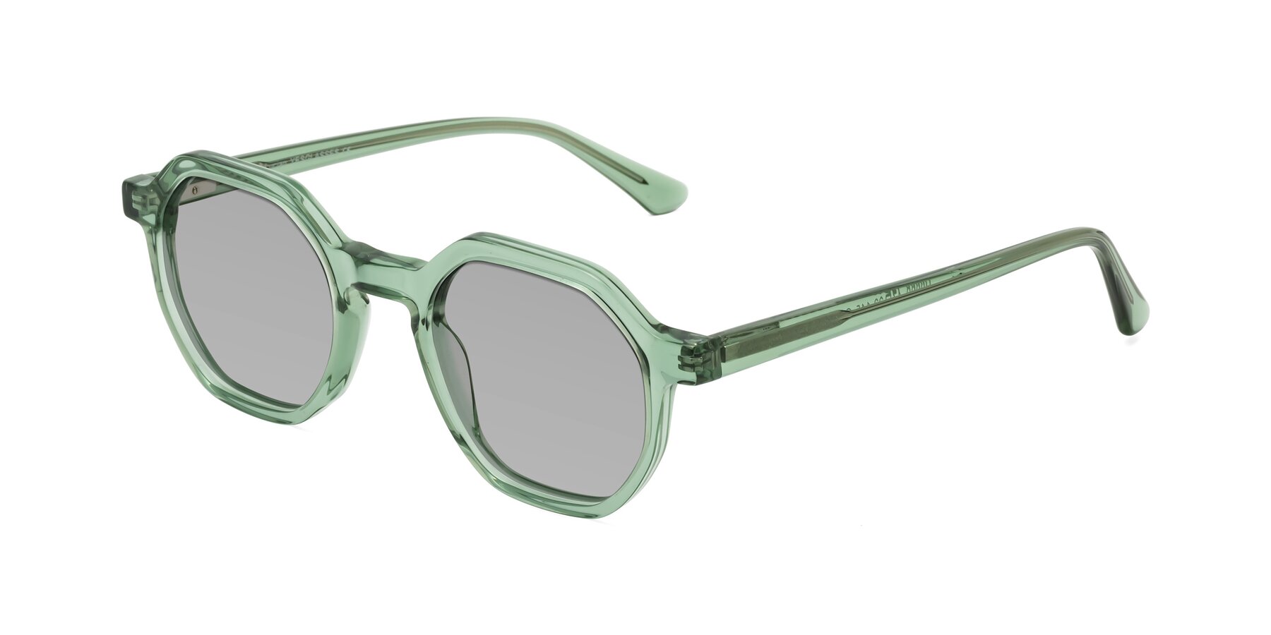 Angle of Lucian in Light Green with Light Gray Tinted Lenses