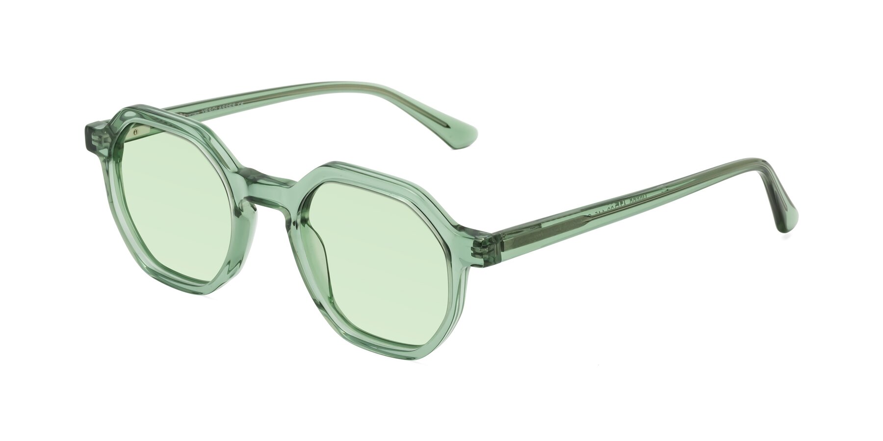 Angle of Lucian in Light Green with Light Green Tinted Lenses