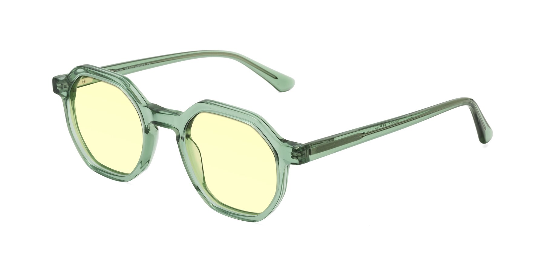 Angle of Lucian in Light Green with Light Yellow Tinted Lenses